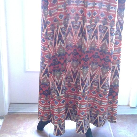 T-Bags Los Angeles Womens Long Beautiful Aztec Design Maxi Tank Dress - Picture 10 of 16